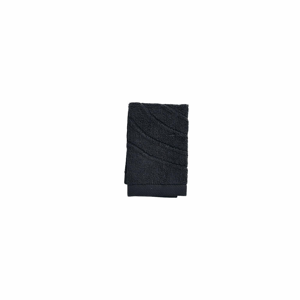 Zone Denmark Waschlappen Time Black, 100% Baumwolle, Schwarz, 30 x 30 cm, 33613