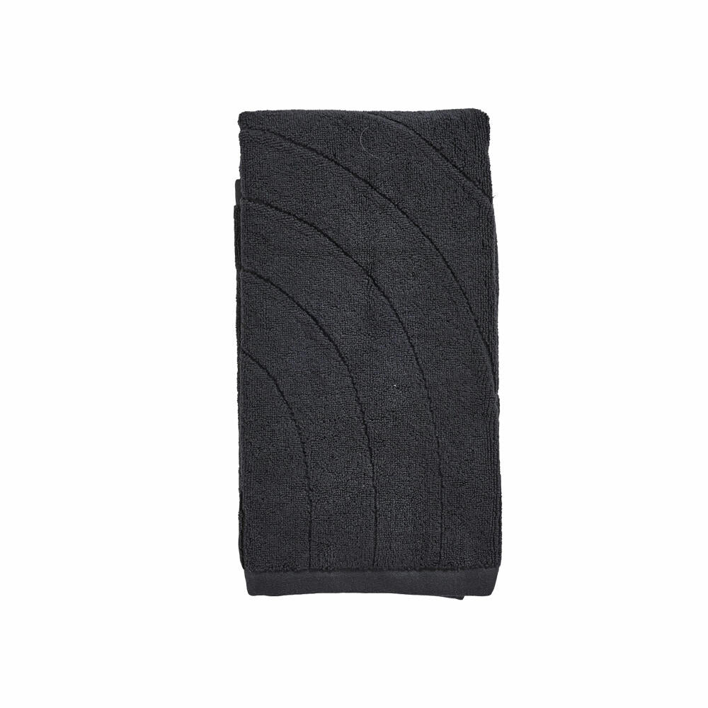 Zone Denmark Handtuch Time Black, 100% Baumwolle, Schwarz, 50 x 100 cm, 33615