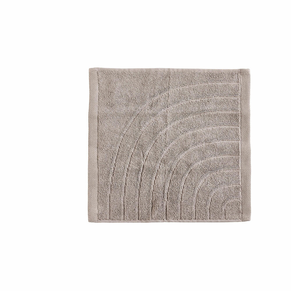 Zone Denmark Waschlappen Time Concrete, 100% Baumwolle, Grau, 30 x 30 cm, 33621