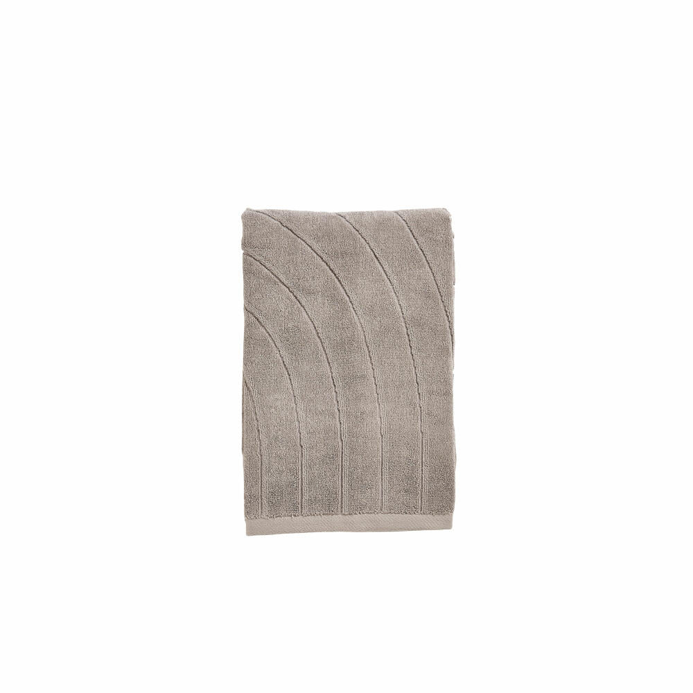 Zone Denmark Badehandtuch Time Concrete, 100% Baumwolle, Grau, 70 x 140 cm, 33624