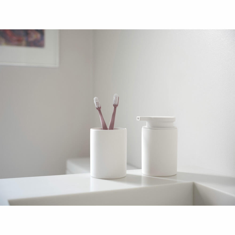 Zone Denmark Seifenspender Karma White, Steinzeug, ABS, Weiß, 250 ml, 34439