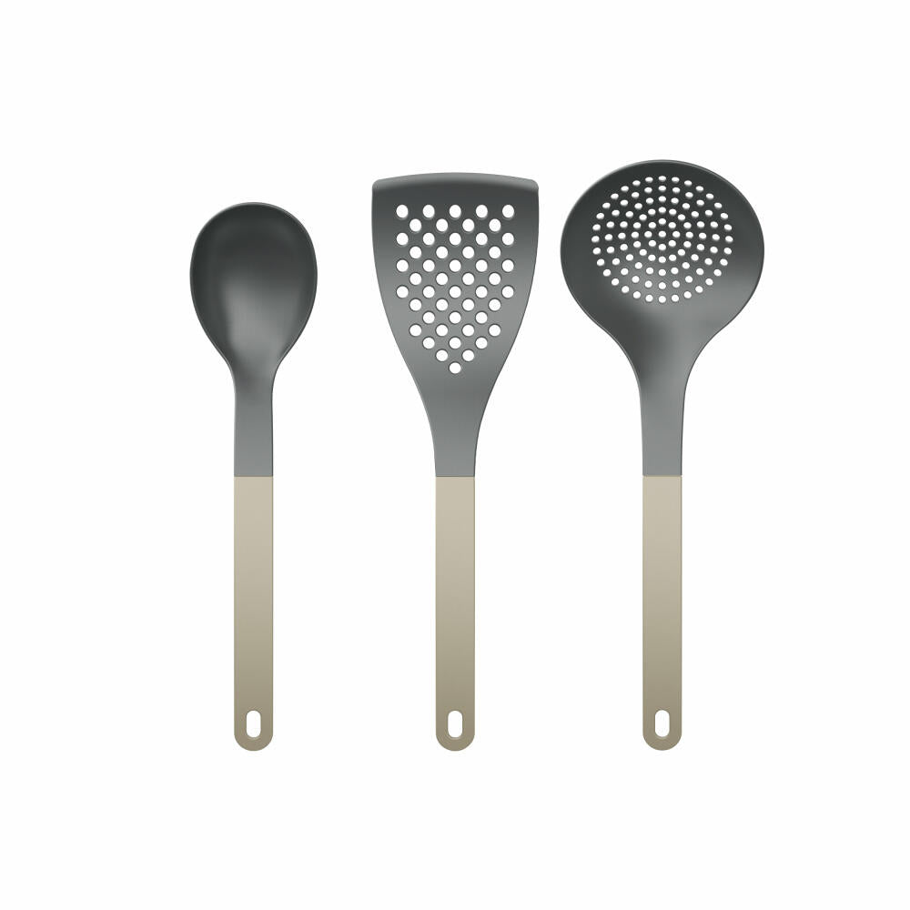 Rosti Küchenhelfer-Set New Optima Humus 3-tlg., Kochlöffel, Pfannenwender, Nylon, Braun, 34594