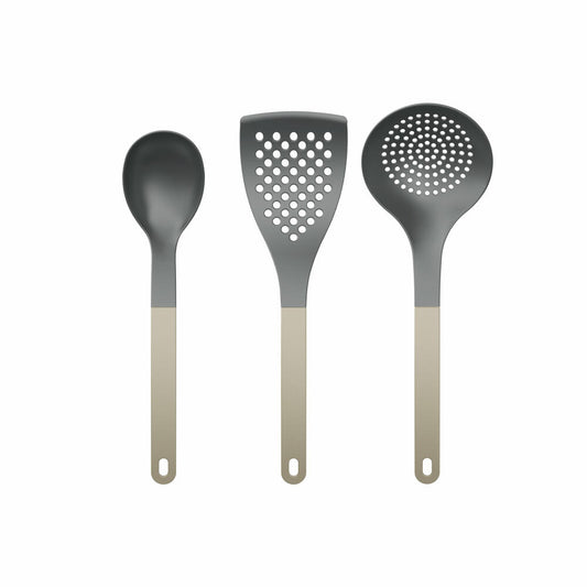 Rosti Küchenhelfer-Set New Optima Humus 3-tlg., Kochlöffel, Pfannenwender, Nylon, Braun, 34594
