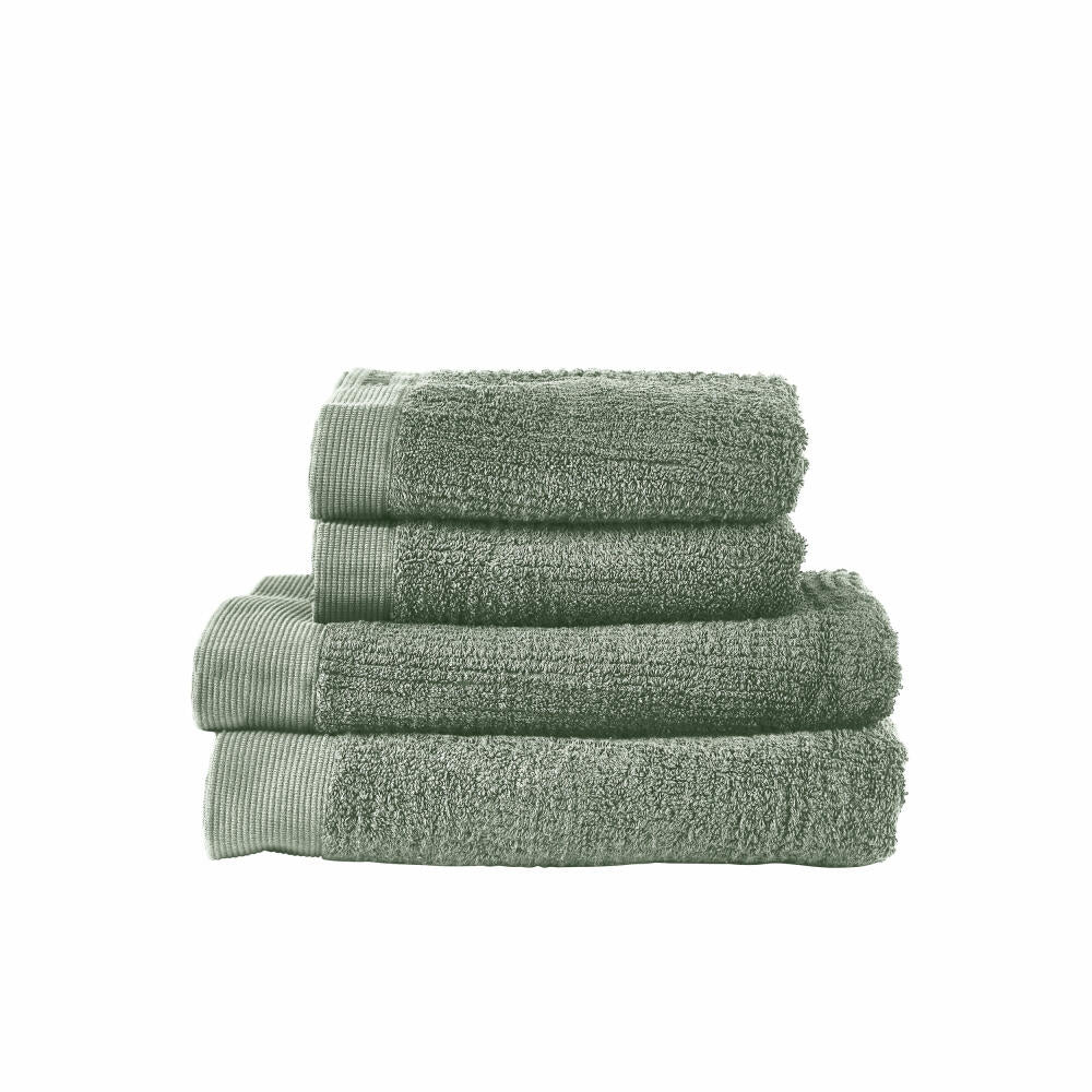 Zone Denmark Handtuch-Set Classic Matcha Green 4-tlg., Baumwolle, Grün, 34661