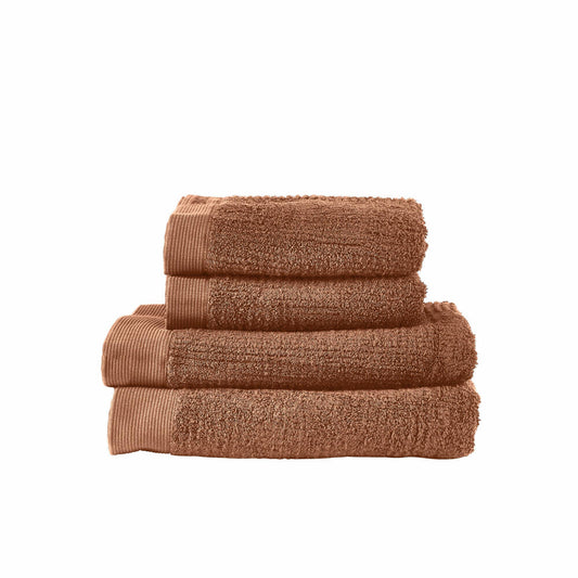 Zone Denmark Handtuch-Set Classic Terracotta 4-tlg., Handtücher, Baumwolle, Rot, 34662