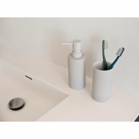 Zone Denmark Seifenspender Solo Soft Grey, Porzellan, ABS, Grau, 300 ml, 34775