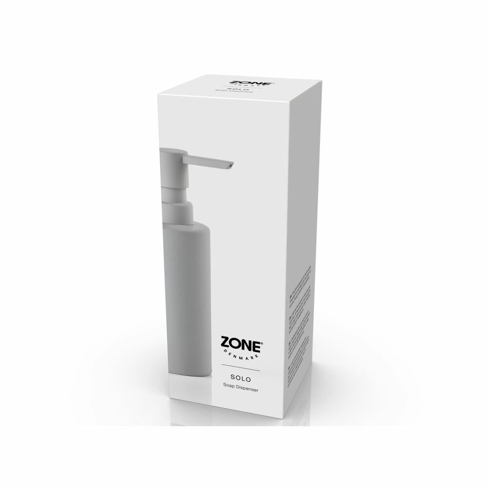 Zone Denmark Seifenspender Solo Soft Grey, Porzellan, ABS, Grau, 300 ml, 34775