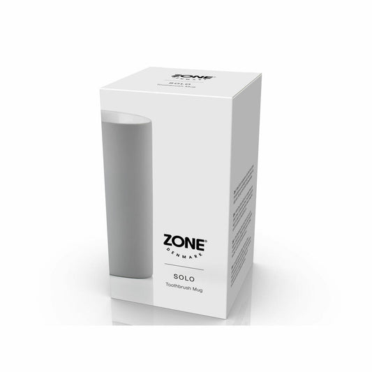 Zone Denmark Zahnbürstenbecher Solo Soft Grey, Zahnbürstenhalter, Porzellan, Grau, 34776