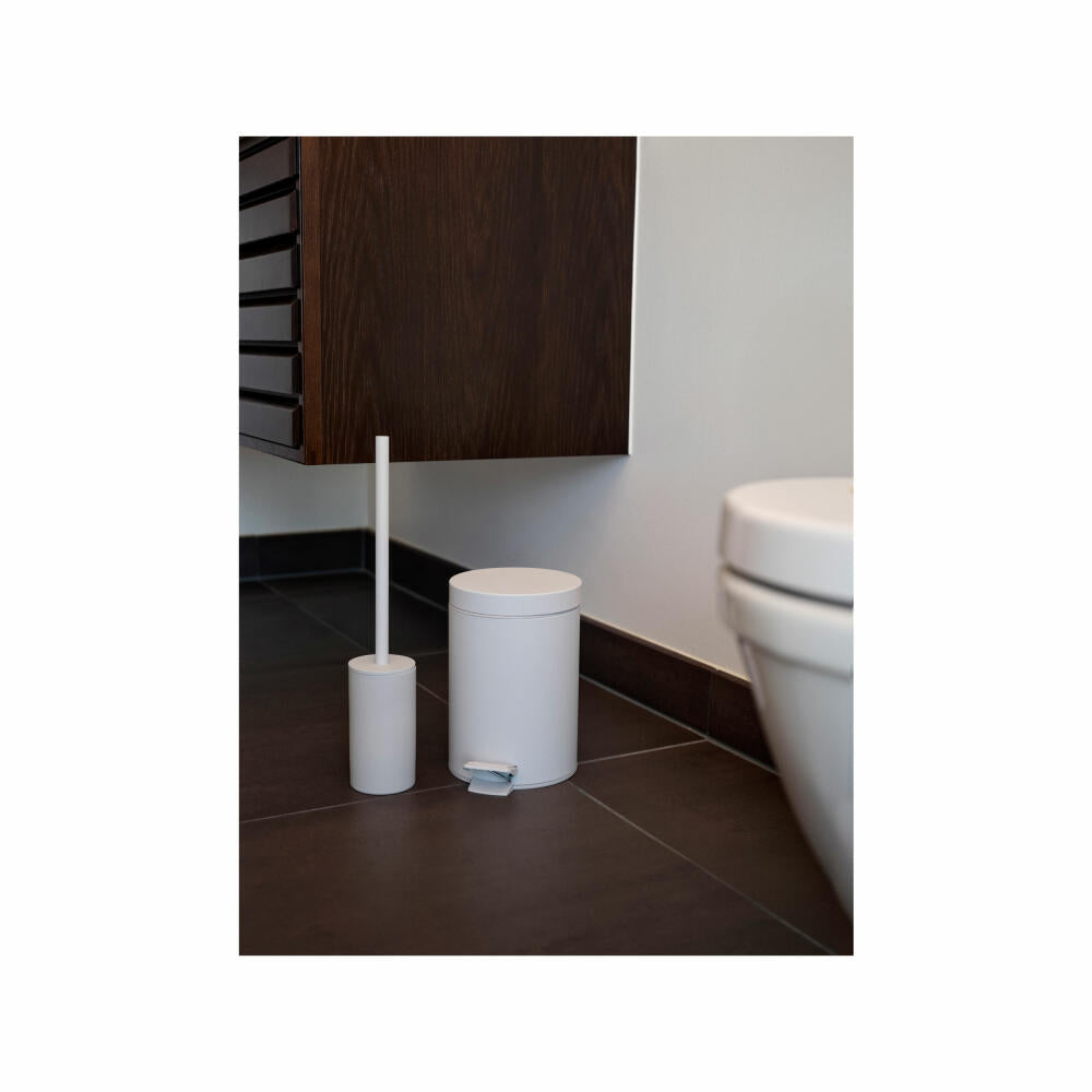 Zone Denmark Toilettenbürste Solo Soft Grey, Porzellan, 18/8 Stahl, Grau, 44 cm, 34777