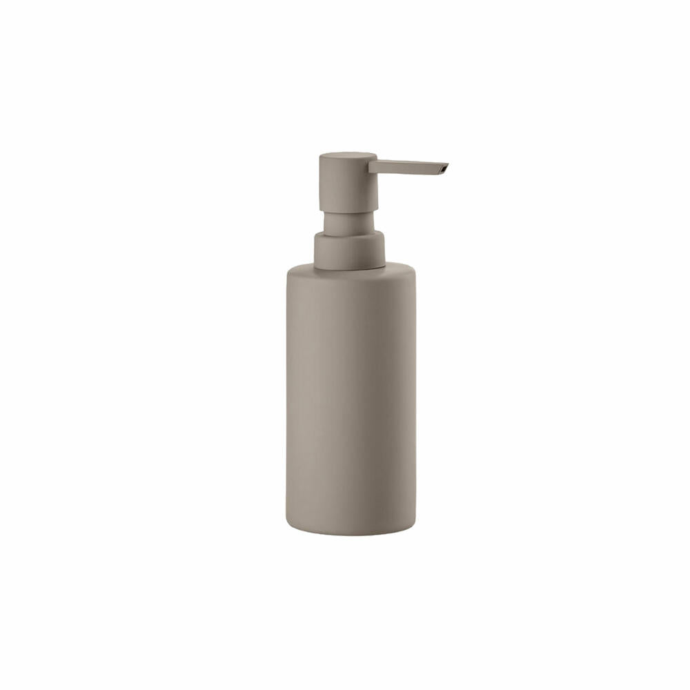 Zone Denmark Seifenspender Solo Taupe, Porzellan, ABS, Braun, 300 ml, 34780