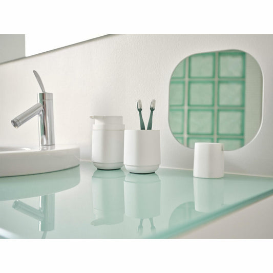Zone Denmark Tischspiegel Time White, Kosmetikspiegel, Beton, Glas, Weiß, 34815