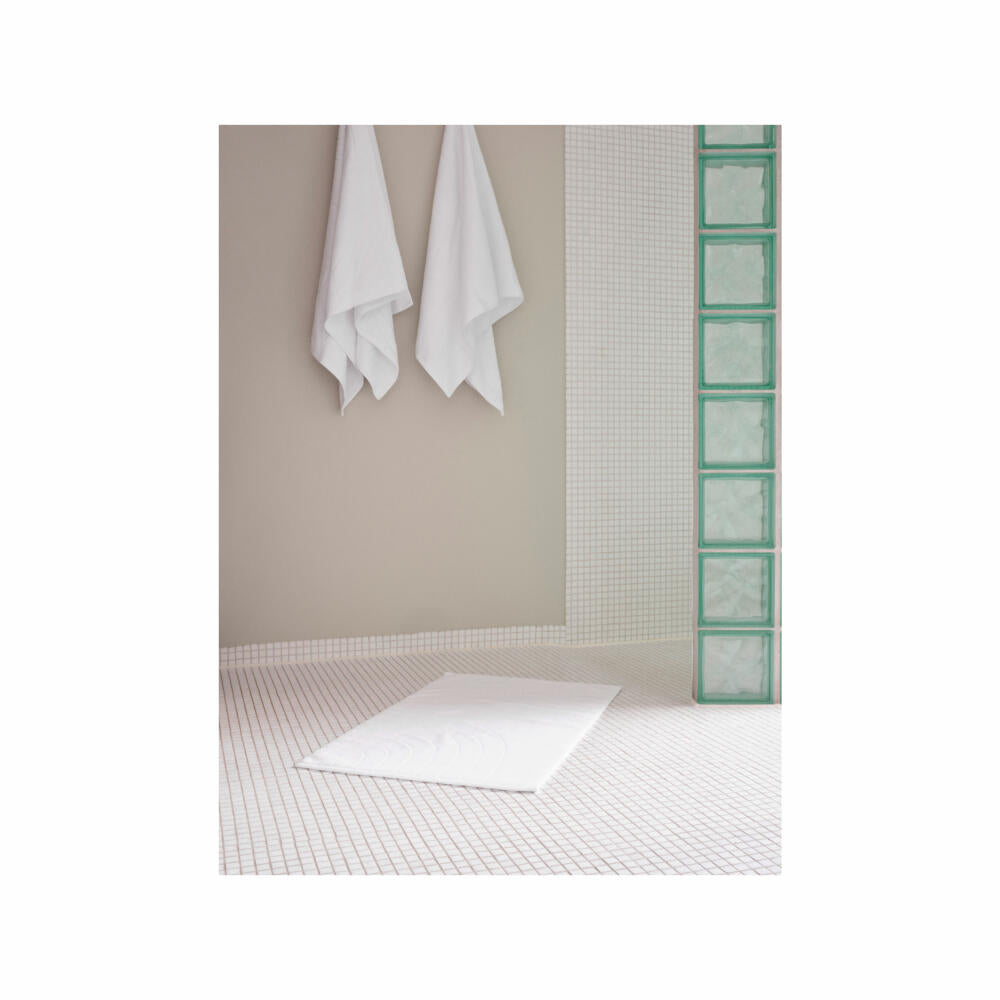 Zone Denmark Badematte Time White, Duschmatte, Baumwolle, Weiß, 80 x 50 cm, 34820