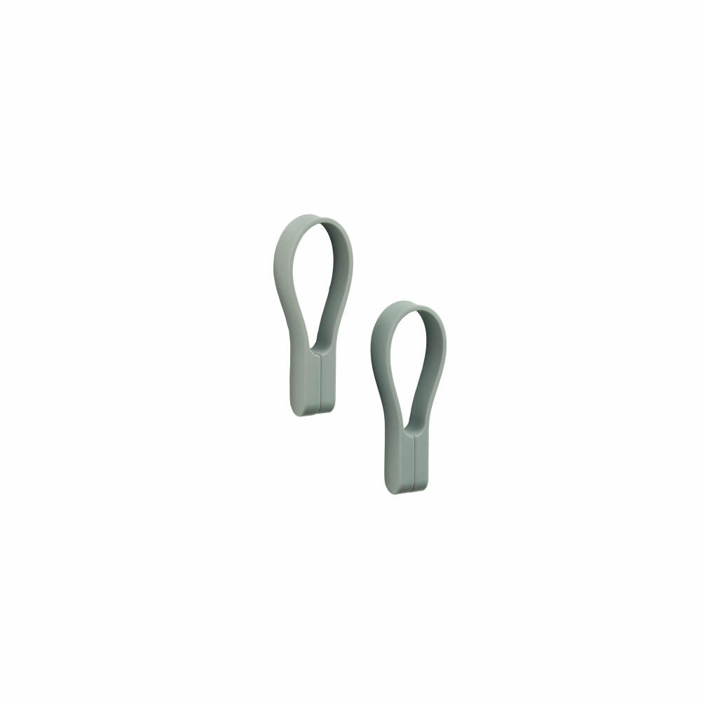 Zone Denmark Handtuchhalter Loop Magnet 2er Set Matcha Green, Silikon, Grün, 34872