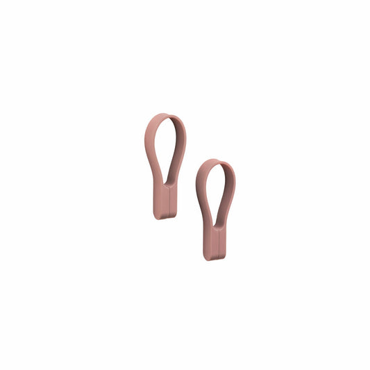 Zone Denmark Handtuchhalter Loop Magnet 2er Set Peach Red, Silikon, Rot, 34875