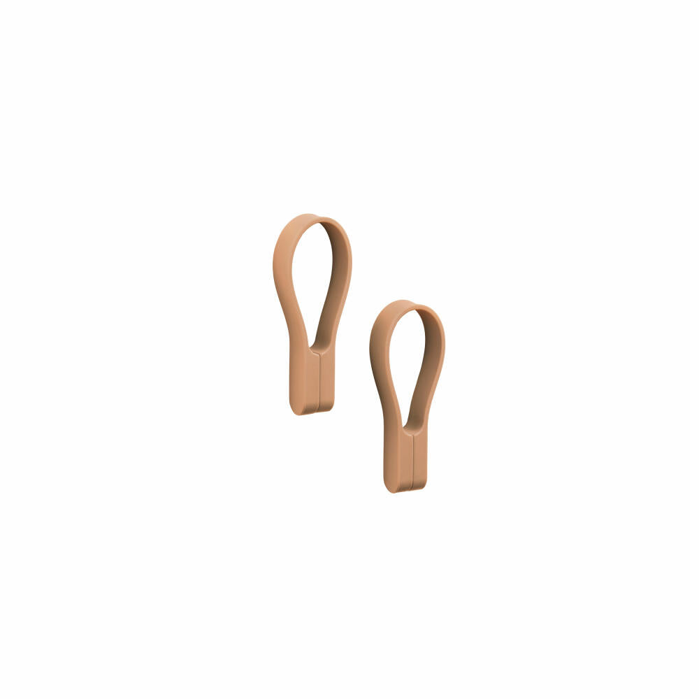 Zone Denmark Handtuchhalter Loop Magnet 2er Set Mandarine, Silikon, Orange, 34876