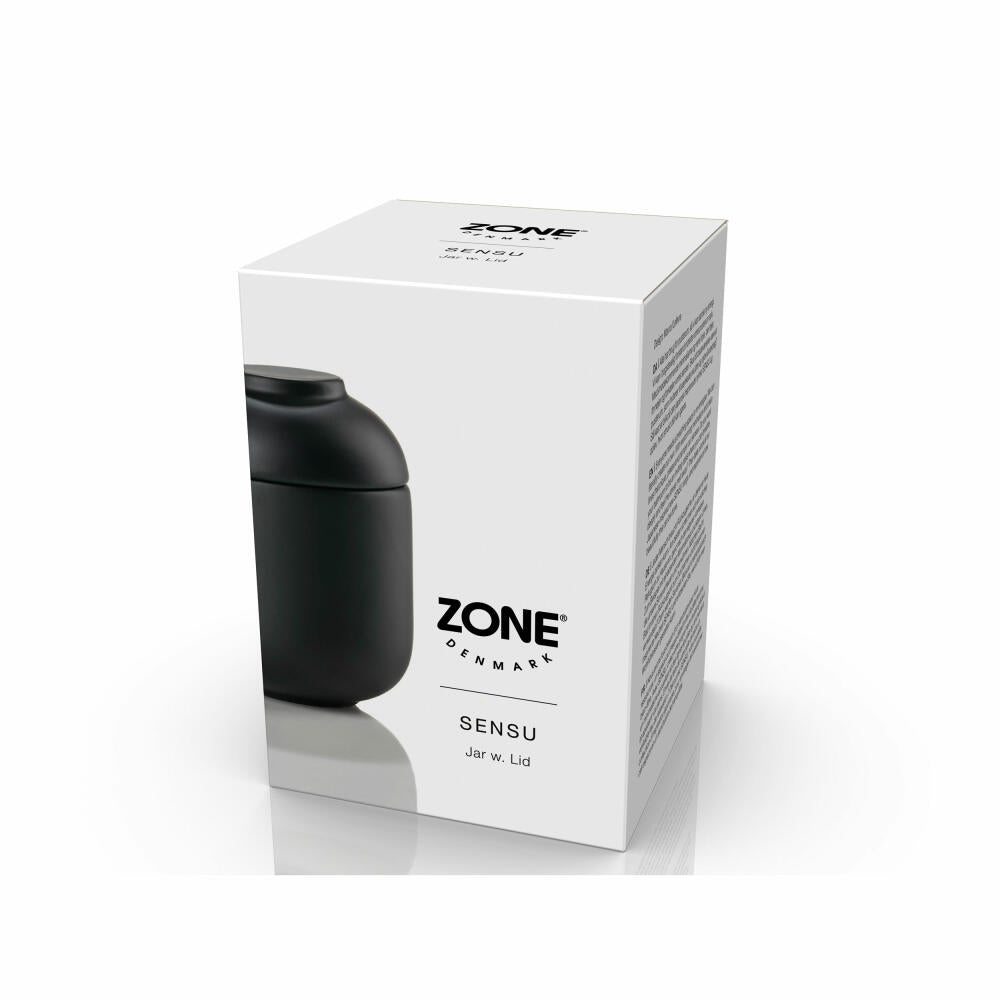 Zone Denmark Aufbewahrungsdose Sensu Black, Steinzeug, Schwarz, 6.5 x 9 cm, 34930