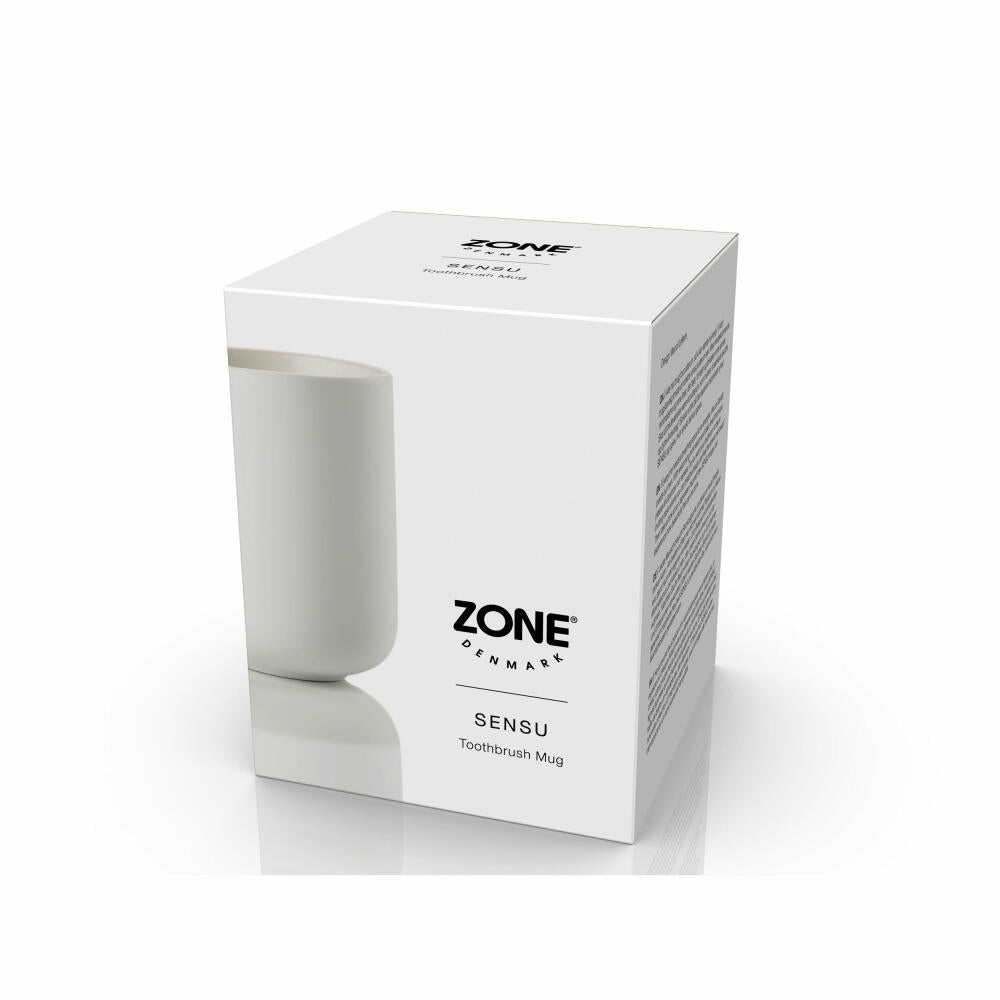 Zone Denmark Zahnbürstenbecher Sensu White, Zahnbürstenhalter, Steinzeug, Weiß, 34947