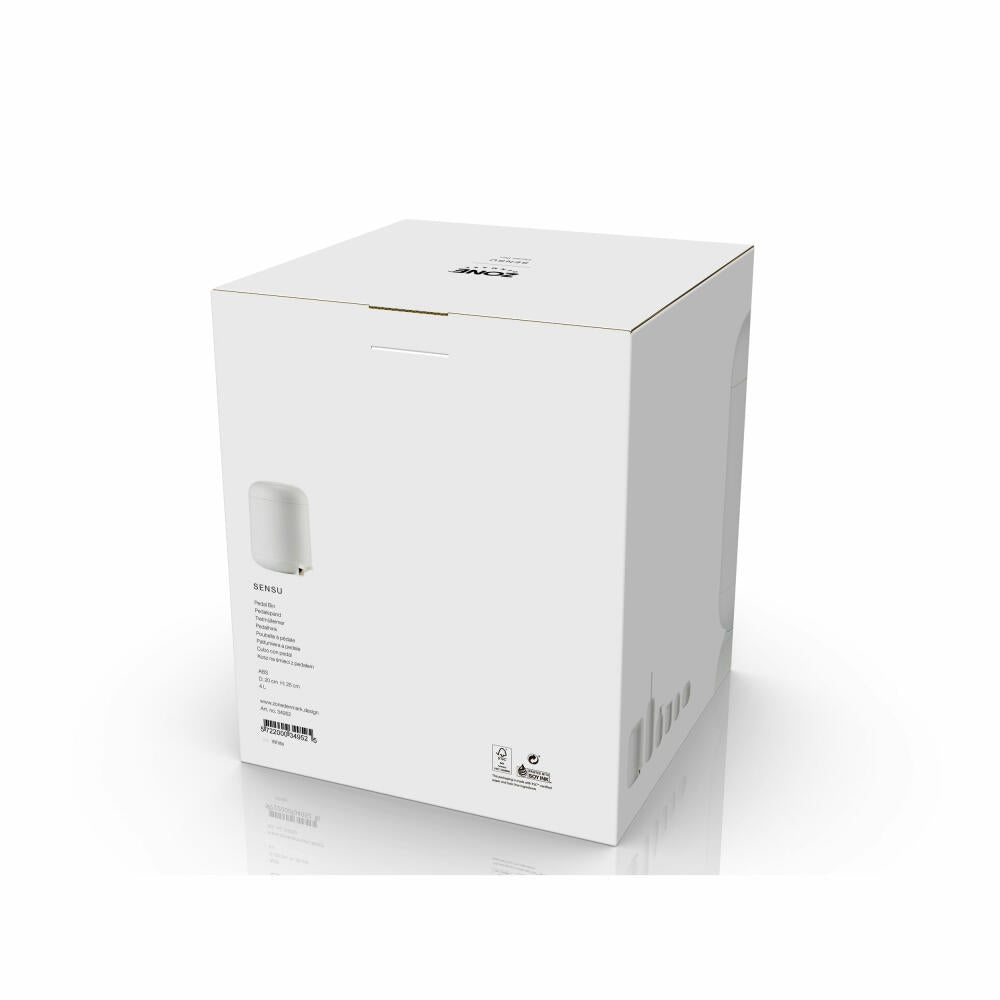 Zone Denmark Pedaleimer Sensu White, Abfalleimer, Kosmetikeimer, ABS, Weiß, 4 L, 34952