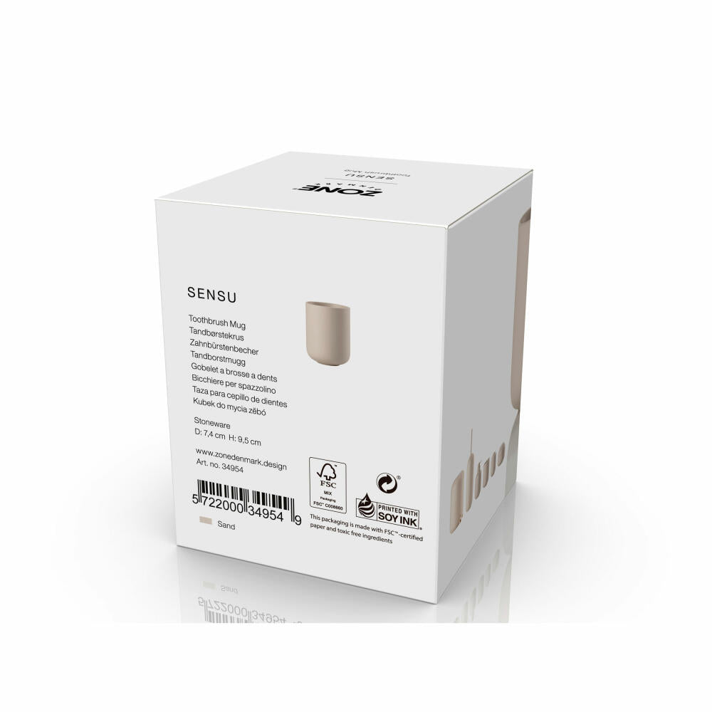 Zone Denmark Zahnbürstenbecher Sensu Sand, Zahnbürstenhalter, Steinzeug, Natur, 34954