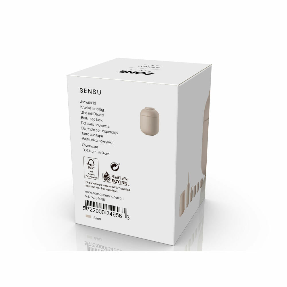 Zone Denmark Aufbewahrungsdose Sensu Sand, Steinzeug, Natur, 6.5 x 9 cm, 34956