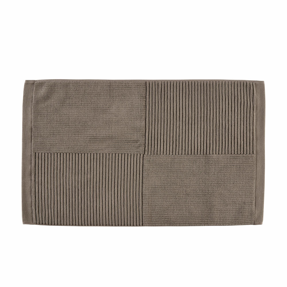 Zone Denmark Badematte Classic Taupe, Fußmatte, Baumwolle, Braun, 80 x 50 cm, 34974