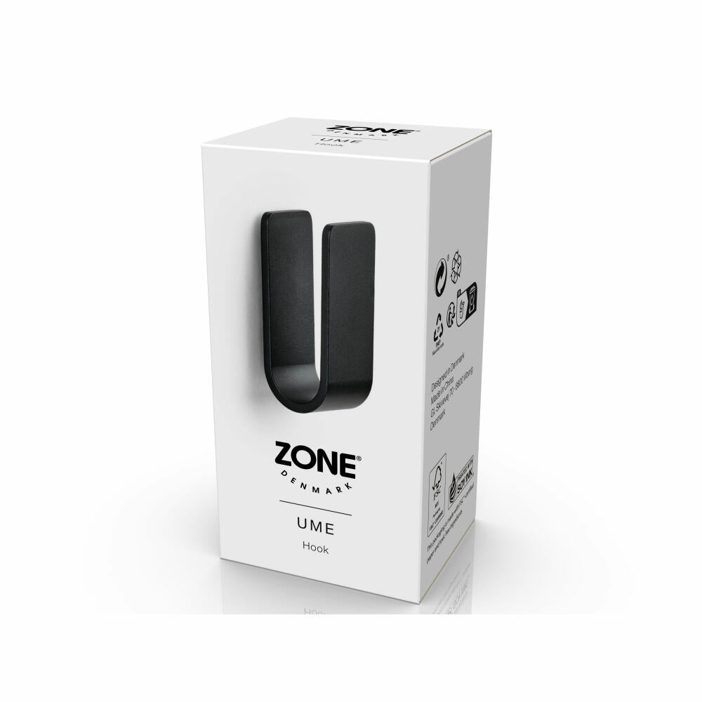 Zone Denmark Haken Ume Black, Handtuchhaken, Aufhängung, Aluminium, Schwarz, 34982