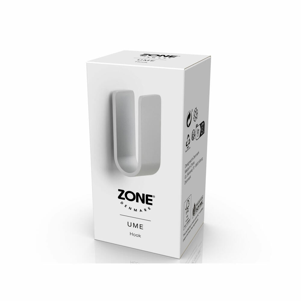 Zone Denmark Haken Ume Soft Grey, Handtuchhaken, Aufhängung, Aluminium, Grau, 34990