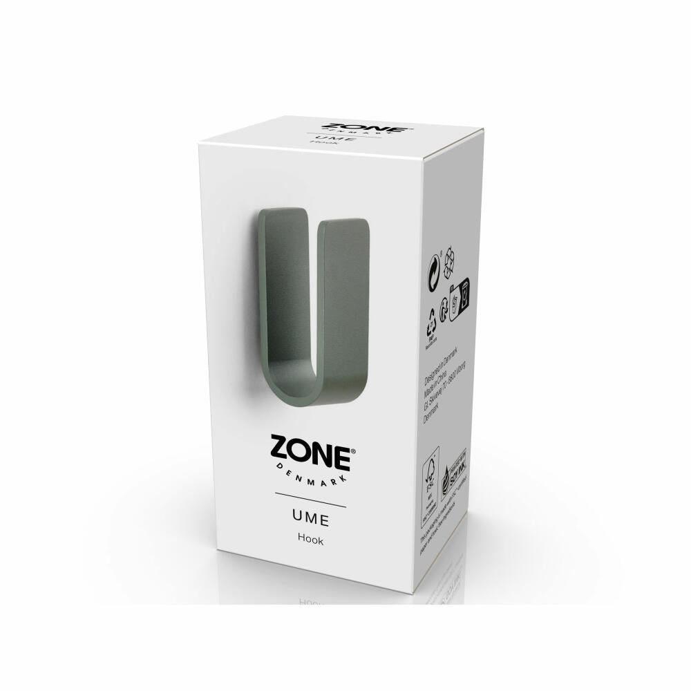 Zone Denmark Haken Ume Olive Green, Handtuchhaken, Aufhängung, Aluminium, Grün, 34992