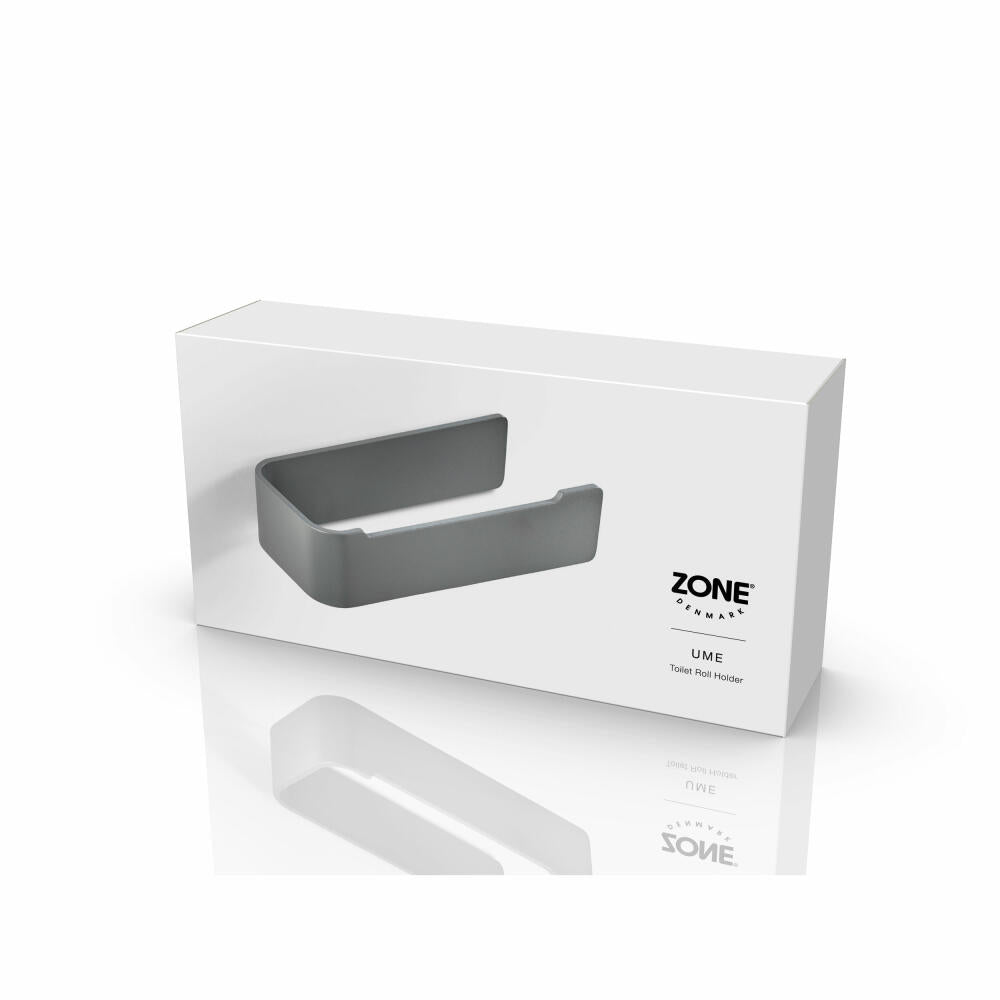 Zone Denmark Toilettenpapierhalter Ume Grey, WC-Rollenhalter, Aluminium, Grau, 34998