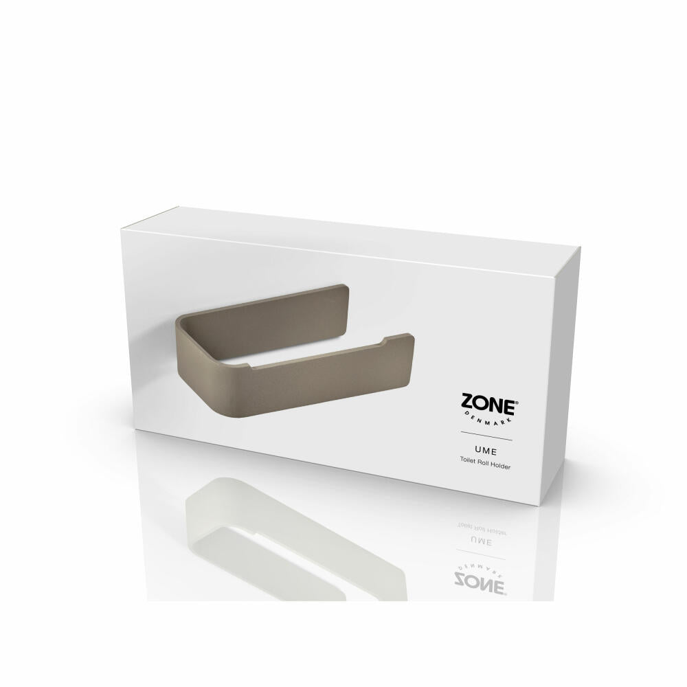 Zone Denmark Toilettenpapierhalter Ume Taupe, WC-Rollenhalter, Aluminium, Braun, 35002