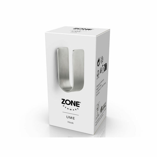 Zone Denmark Haken Ume Steel, Handtuchhaken, Aufhängung, Edelstahl, Silberfarben, 35005
