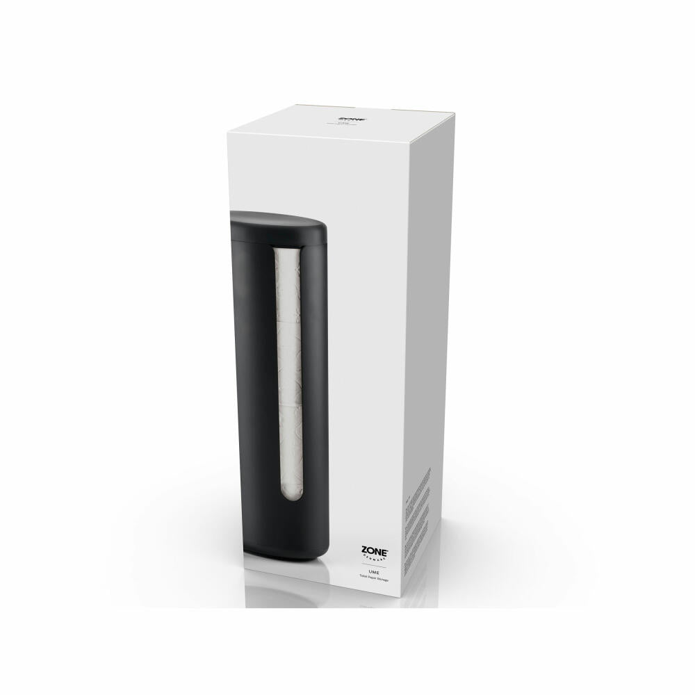 Zone Denmark Toilettenpapieraufbewahrung Ume Black, Aluminium, ABS, Schwarz, 35554