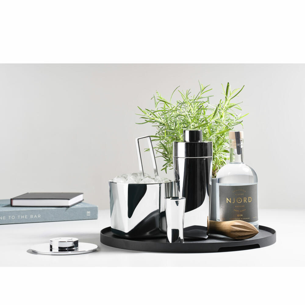 Zone Denmark Ice Cooler with Tongs, Ice Cube Bucket, Ice Cube Container, Polished Steel, 332095