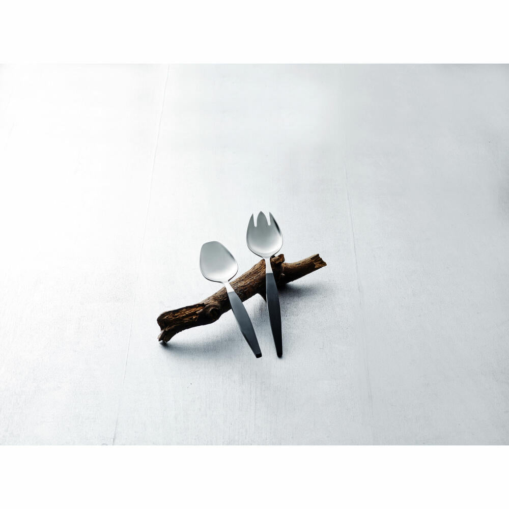Gense Salatbesteck Focus de Luxe 2-tlg., Salatlöffel, Salatgabel, POM-Kunststoff, 18/8 Edelstahl, 26.8 cm, 20487