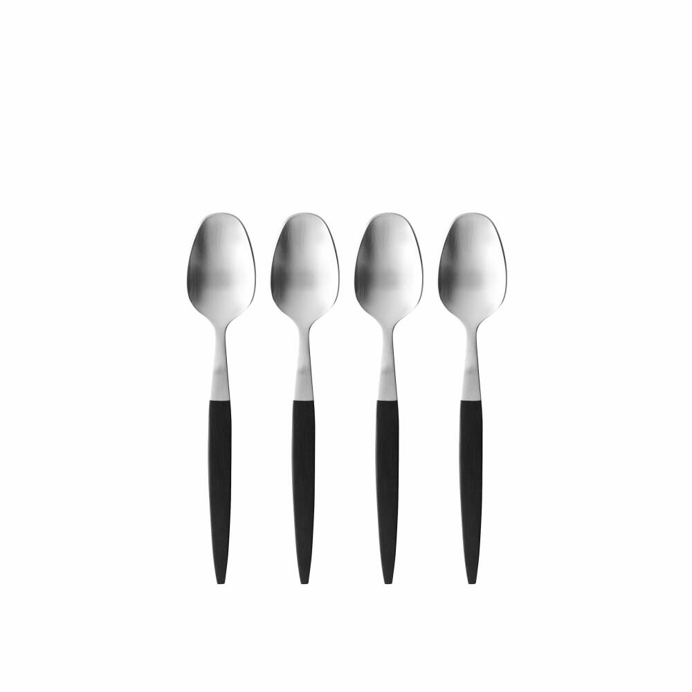 Gense Teelöffel Focus de Luxe 4er Set, Besteck, Löffel, POM-Kunststoff, 18/8 Edelstahl, 13.2 cm, 20491