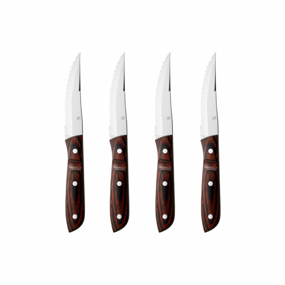 Gense Steakmesser XL Old Farmer Classic 4er Set, Holzlaminat, 18/8 Edelstahl, 23.5 cm, 20351