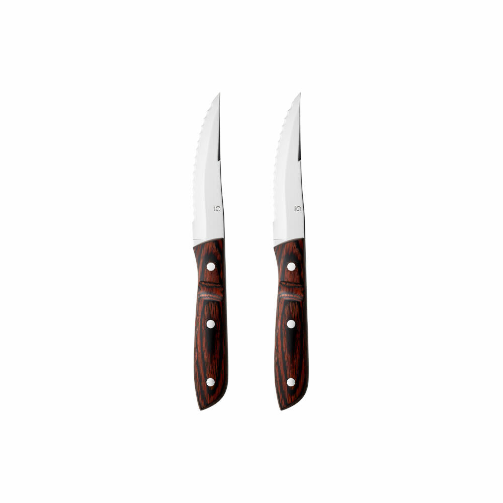 Gense Steakmesser XL Old Farmer Classic 2er Set, Holzlaminat, 18/8 Edelstahl, 23.5 cm, 20350