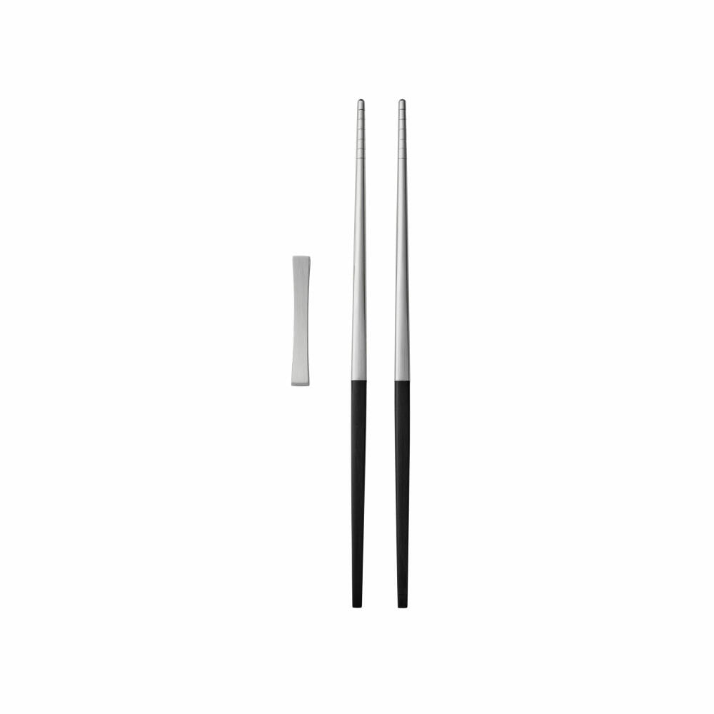 Gense Essstäbchen-Set Focus de Luxe 6-tlg., POM-Kunststoff, 18/8 Edelstahl,  23 cm, 20489