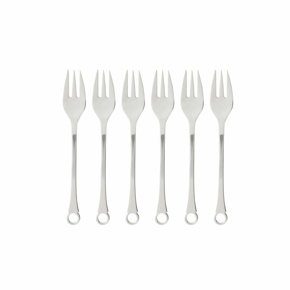 Gense Kuchengabel Pantry 6er Set, Besteck, Gabeln, 18/8 Edelstahl, 16 cm, 20522
