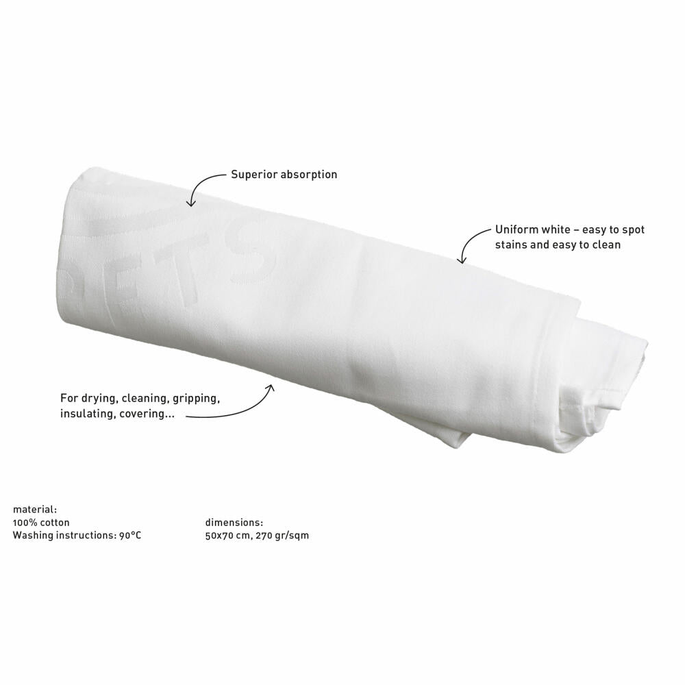 Professional Secrets Kitchen Küchenhandtuch, Küchen Handtuch, Baumwolle, Weiß, 70 x 50 cm, 1004