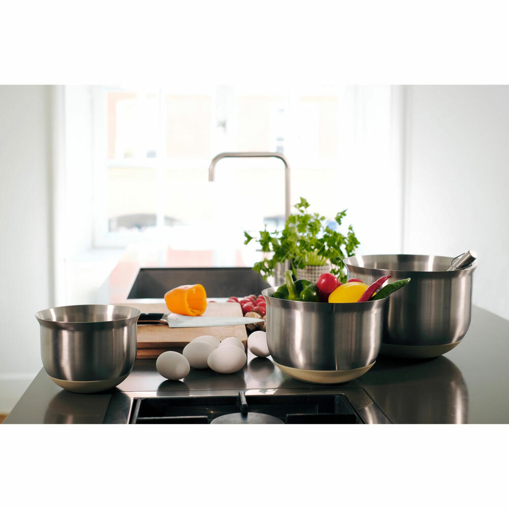 Professional Secrets Rührschüssel-Set, 3-tlg., Rührschüsseln, Edelstahl, 1.2 L + 2.5 L +5 L, 1068