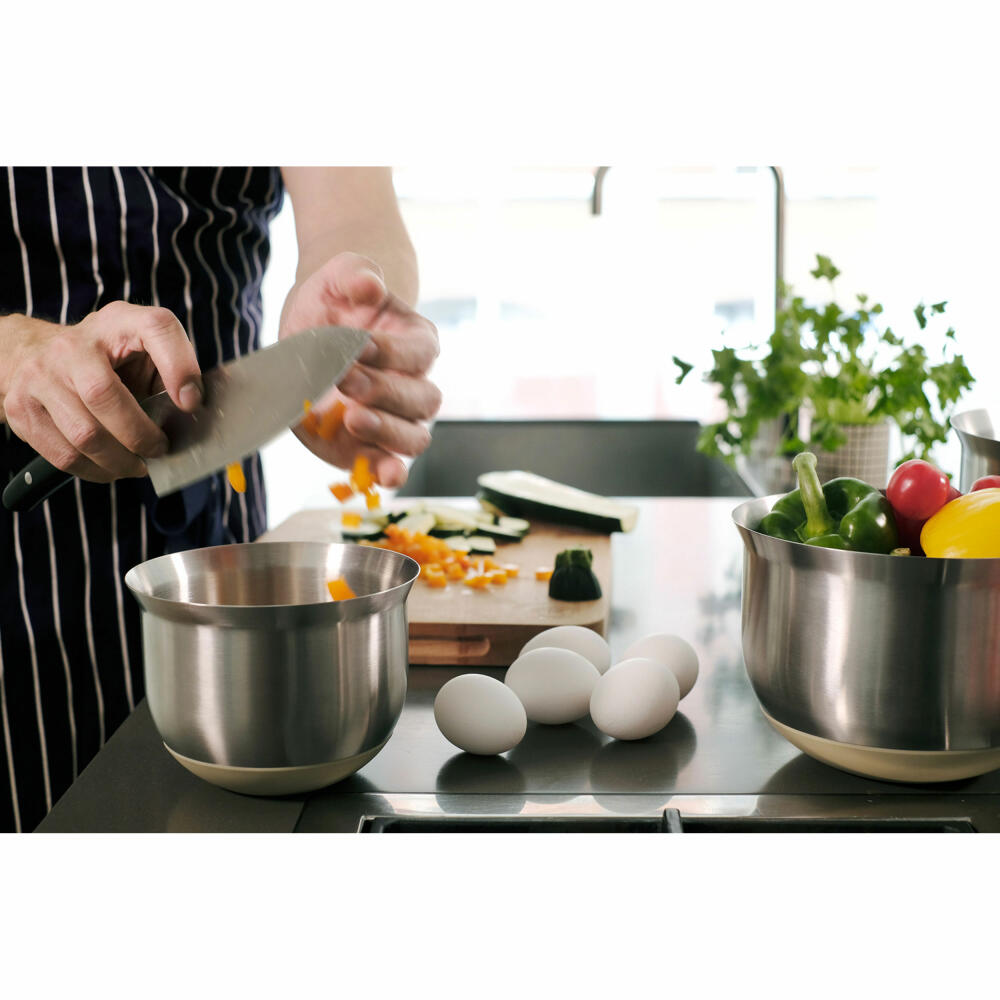 Professional Secrets Rührschüssel-Set, 3-tlg., Rührschüsseln, Edelstahl, 1.2 L + 2.5 L +5 L, 1068