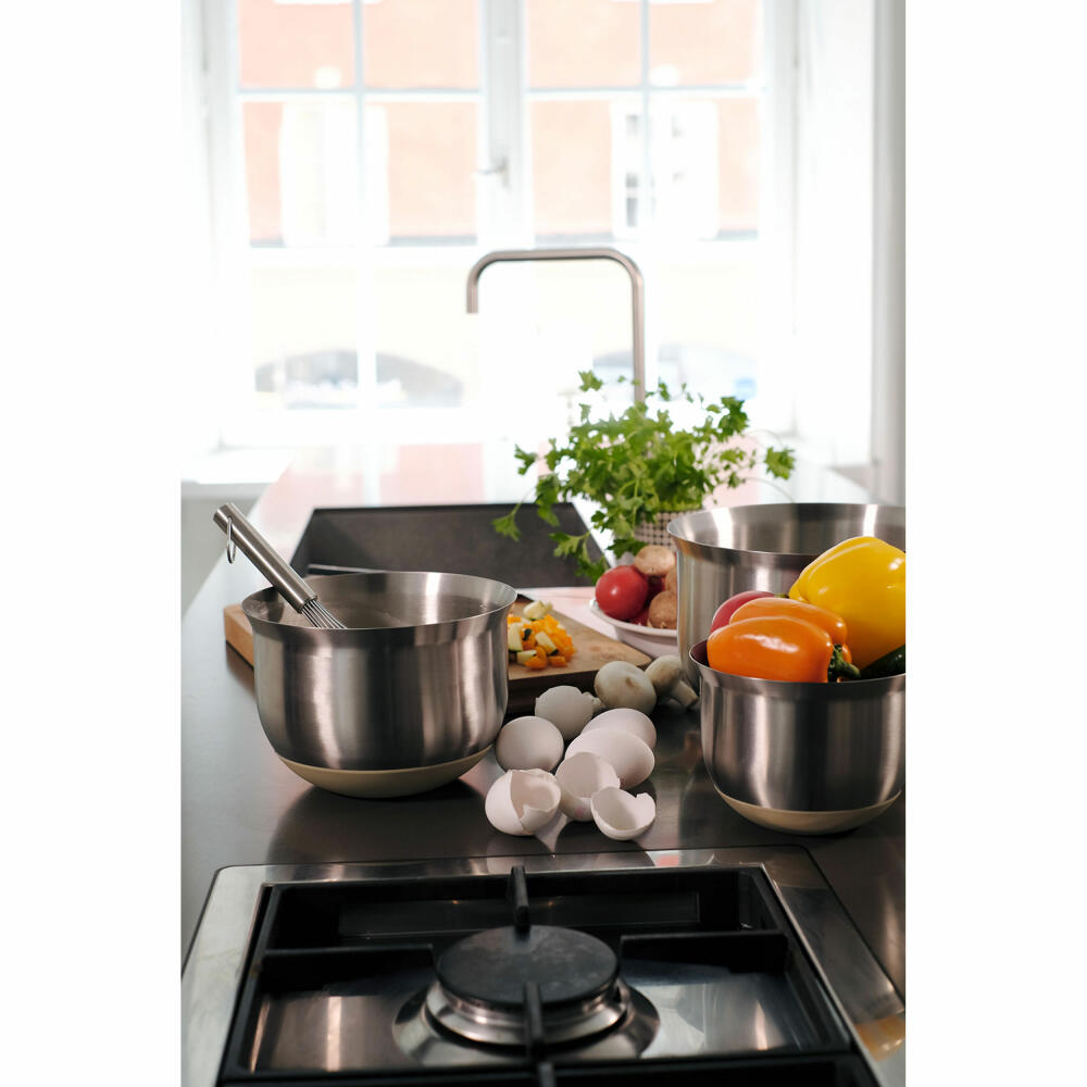 Professional Secrets Rührschüssel-Set, 3-tlg., Rührschüsseln, Edelstahl, 1.2 L + 2.5 L +5 L, 1068