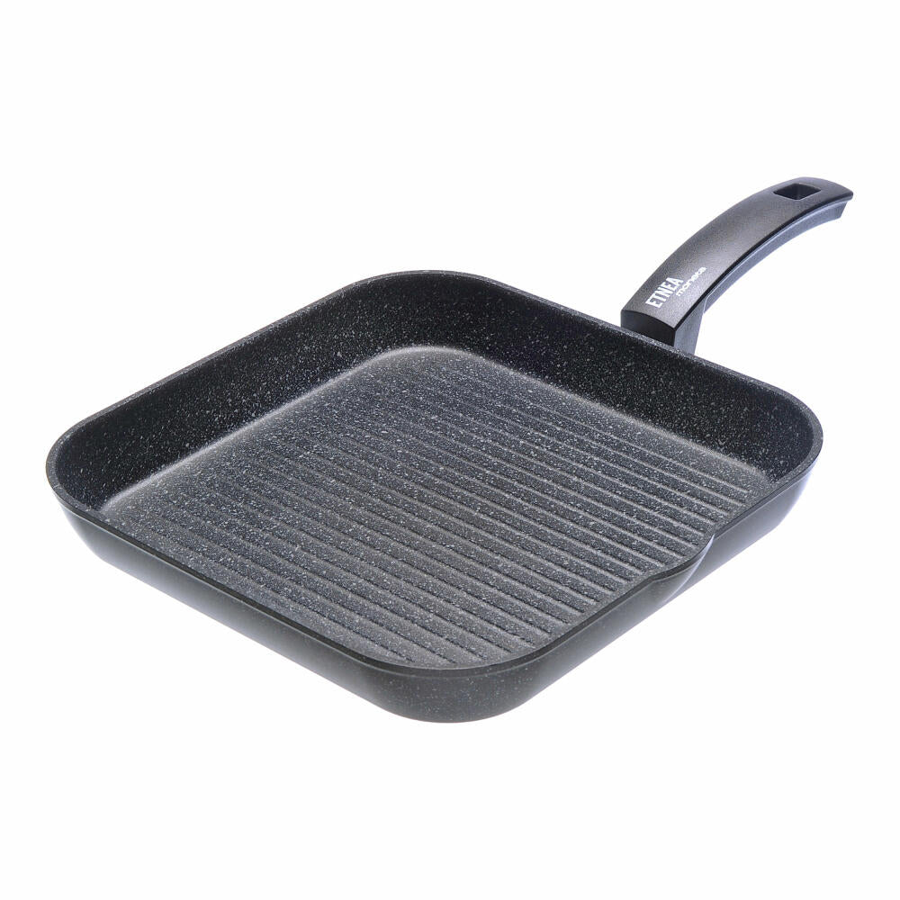 Moneta Etnea Grillpfanne, Grill Pfanne, Bratpfanne, Rechteckig, Artech Stone Ultra Beschichtung, Aluminium, 28 cm, 0008651428