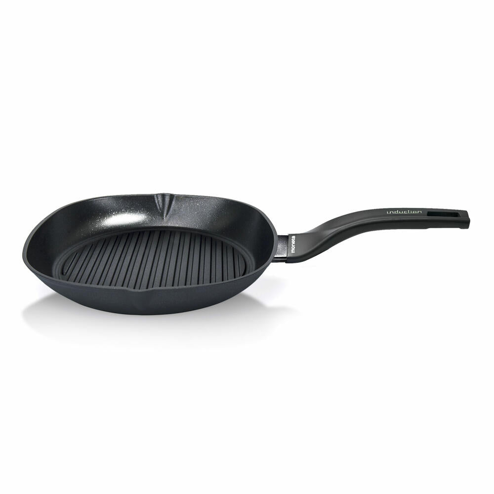 Moneta Nova induction Grillpfanne, Grill Pfanne, Bratpfanne, Steakpfanne, Aluminium, 28 cm, 0003681428