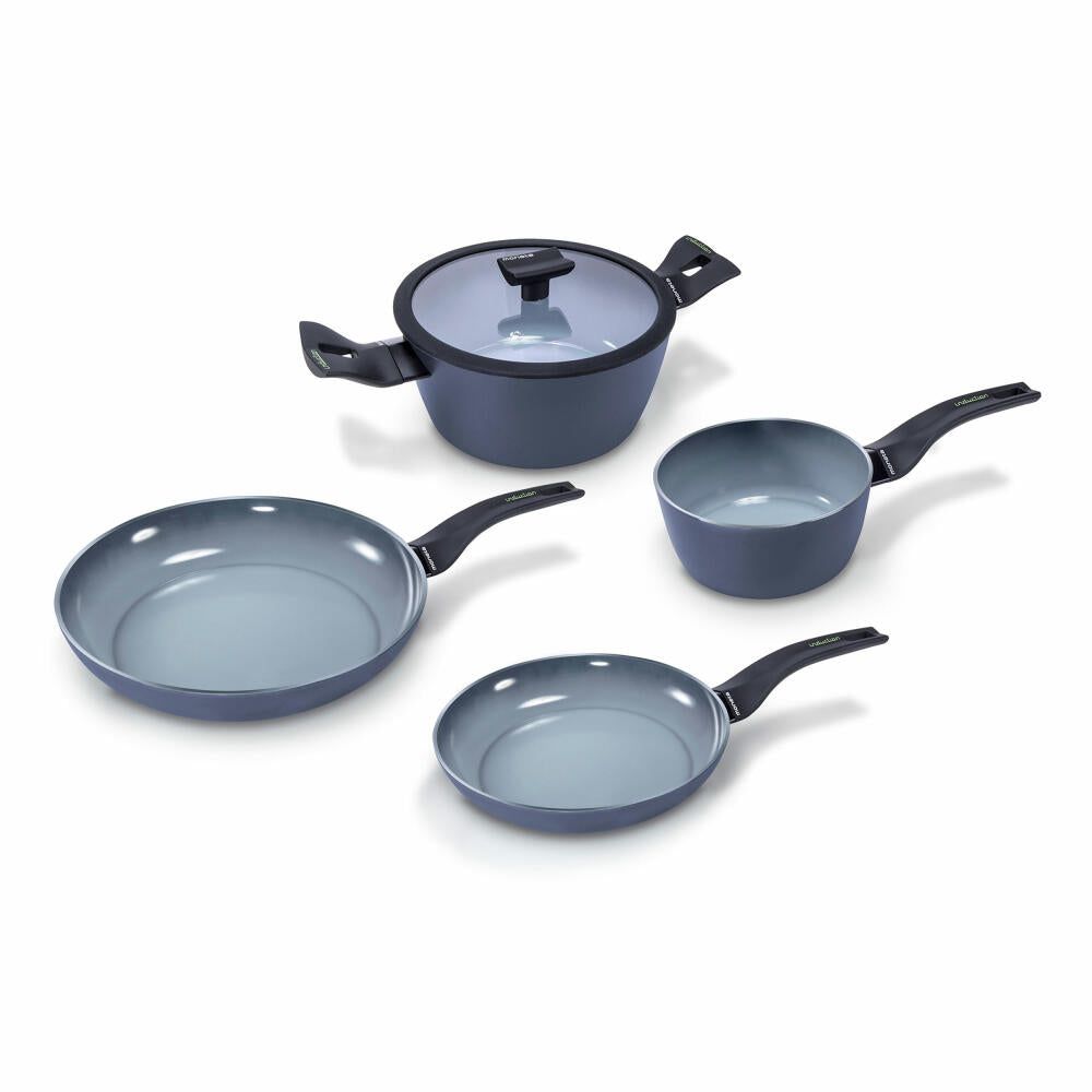 Moneta Aria cooking set, 5-piece, cooking pot, frying pan, pot, pan, saucepan, lid, aluminum, 0014126573