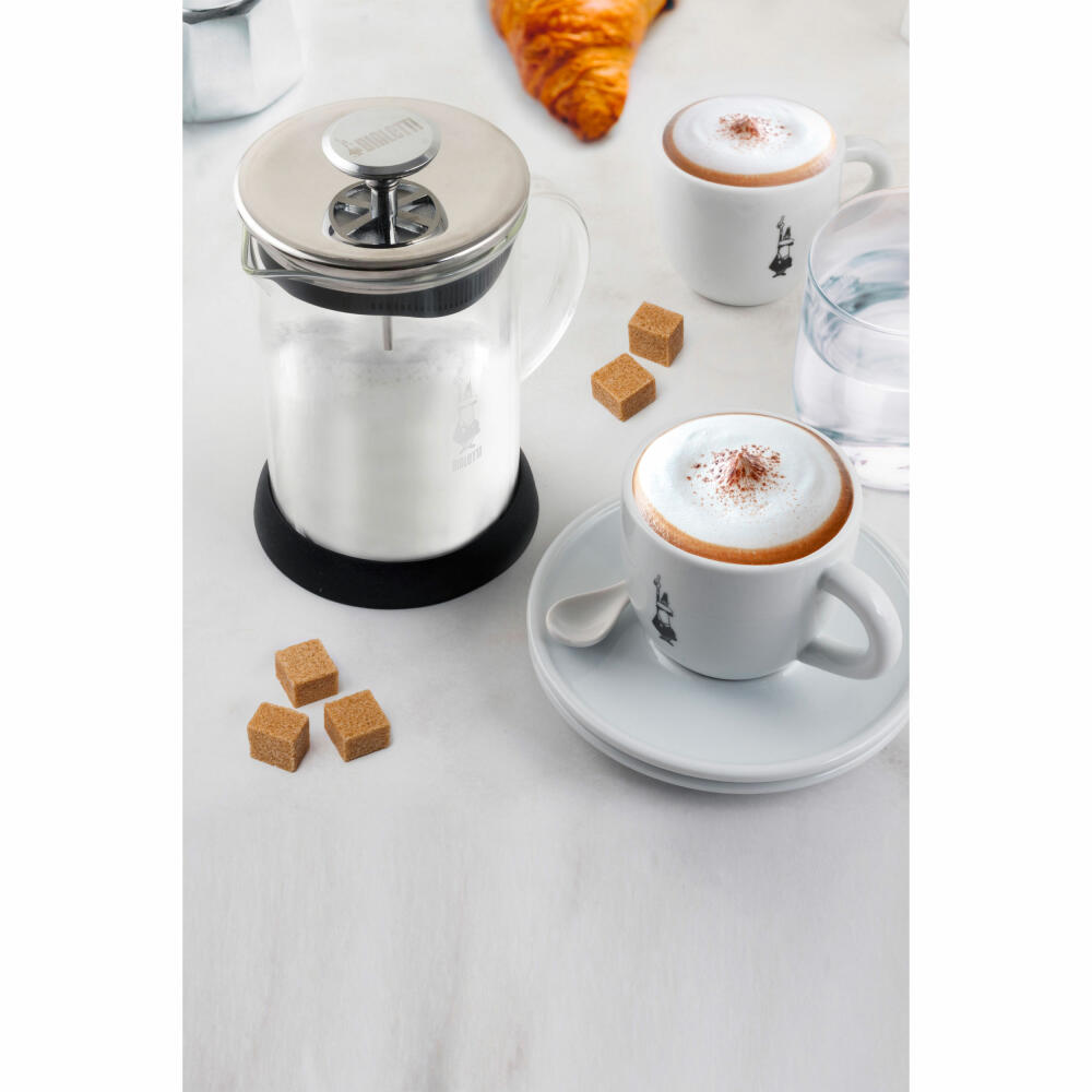 Bialetti Milk Frother Cappuccinatore 330 ml, Milk Frother, Frother, Glass, Transparent, 4410