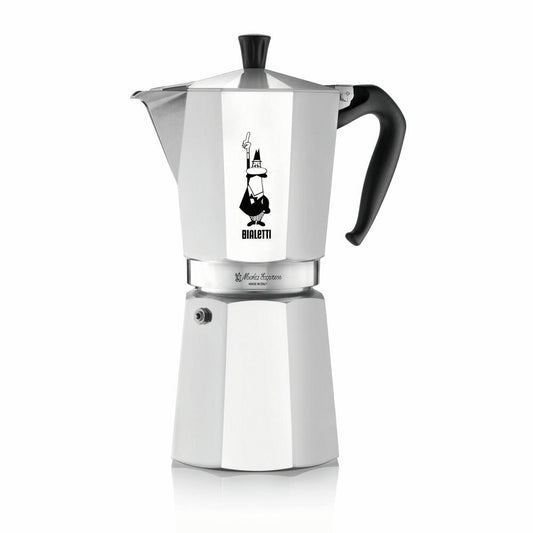 Bialetti Espressokocher Moka Express für 12 Tassen, Espresso, Espressokanne, Kaffeebereiter, Aluminium, Silber, 670 ml, 1166