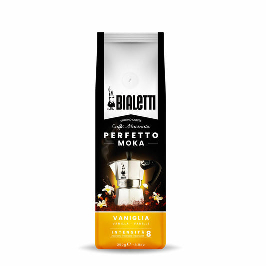 Bialetti Perfetto Moka Vaniglia, Kaffee gemahlen, Röstkaffee, Intensität 8, 250 g, 96080325