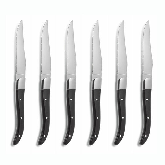 Comas Steakmesser ACR Black 6er Set, Fleischmesser, Edelstahl, Acryl, Schwarz, 22.5 cm, 3010